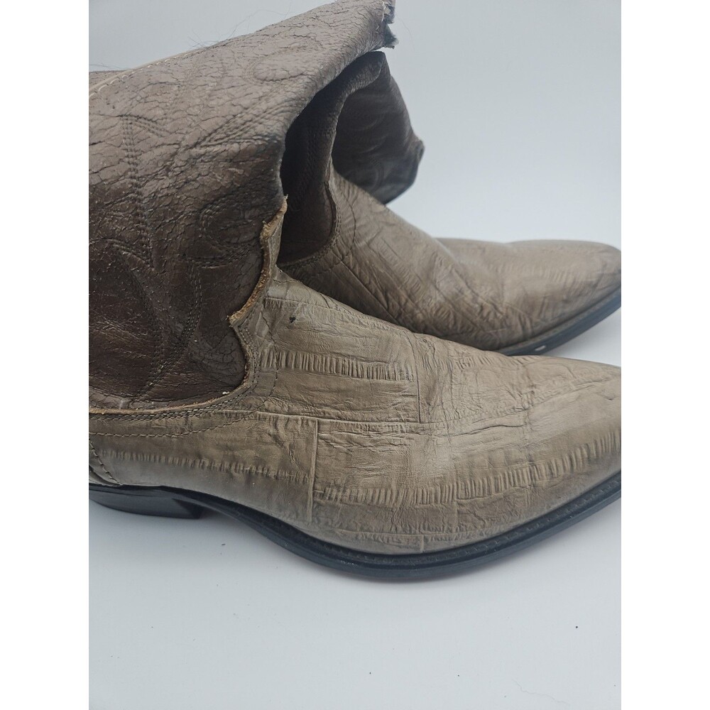 Vintage Laredo 30809 Cowboy Boots Men's 9D Textured Leather Pointed Toe Roping